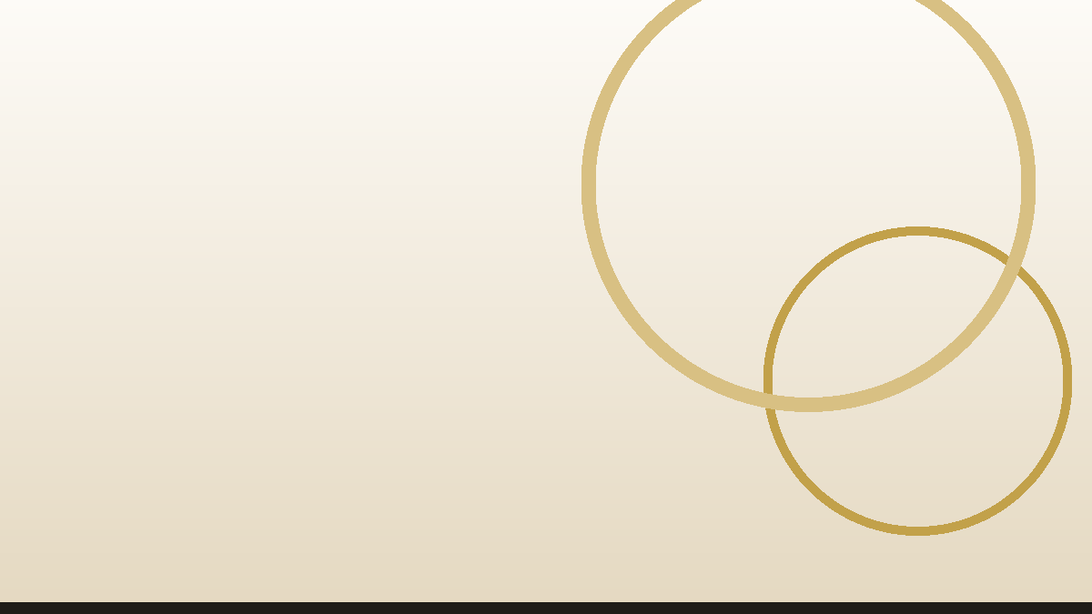 Abstract banner: overlapping gold rings on a cream wash.